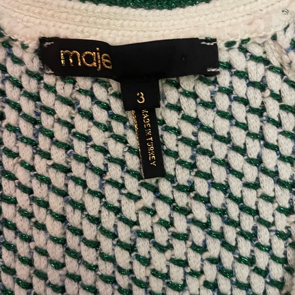 Maje Maitresse Metallic Threaded Cardigan SET - Picture 5 of 6